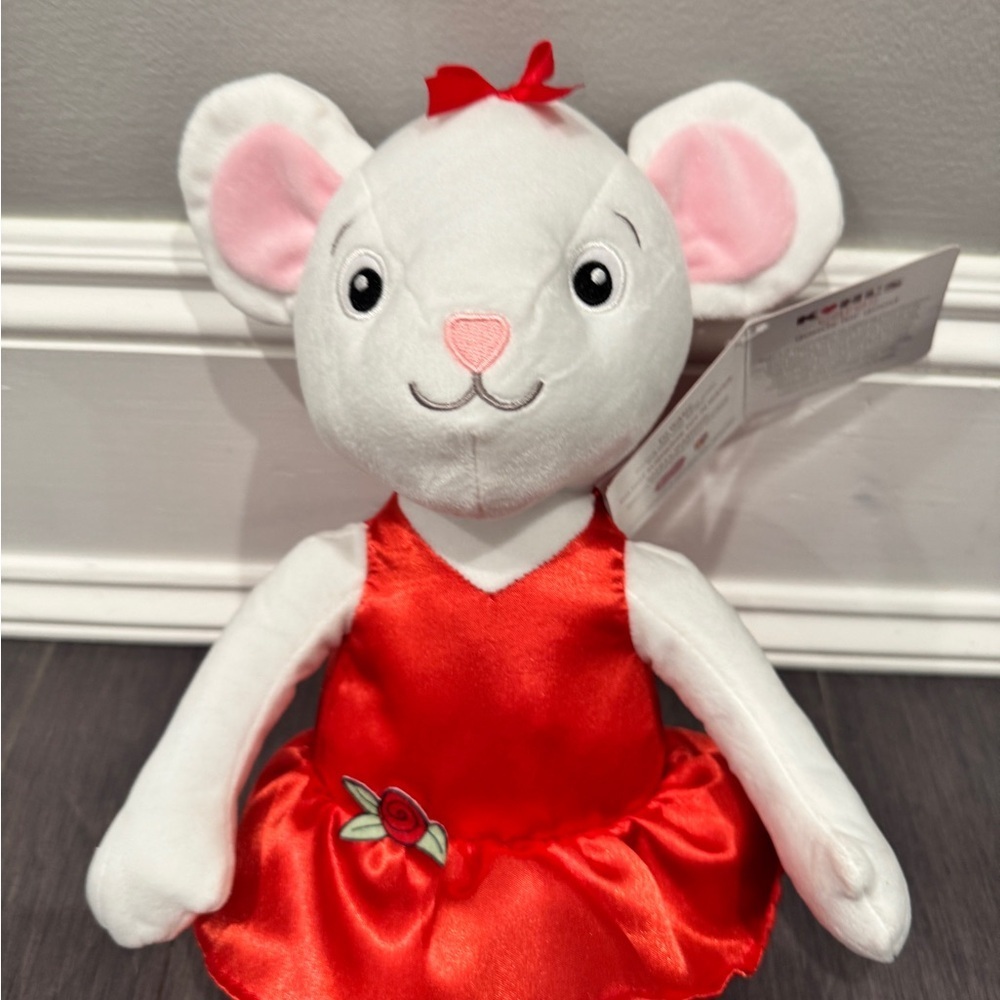 NWT Mattel Angelina Ballerina Red and White Mouse Plush Dance Toy Stuffed Animal - Picture 2 of 8